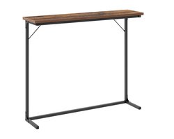 Consoletafel-Haltafel- 24 X 80 X 100 Cm- smalle -Entreetafel-industriële banktafel-Tafel achter de bank-Stevig en stabiel-k Bruin En Zwart.