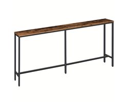 Consoletafel-Haltafel- 70,9 inch smalle -Entreetafel-industriële banktafel-Tafel achter de bank-Stevig en stabiel-Vintage bruin.