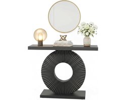 Consoletafel – Haltafeltje – Gangtafel – Sidetable – Achterbanktafel – Robuust Houten Tafelblad – Smal Ontwerp 100x30 cm