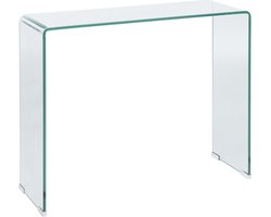 Consoletafel KENDALL Veiligheidsglas Transparant