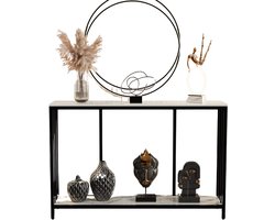 Consoletafel Milano - 2-laags - Haltafel - Wandtafel - Sidetable - 120cm - Marmer look
