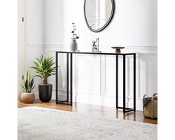 Consoletafel Ouby zwart en transparant 120x25x73 cm [en.casa]