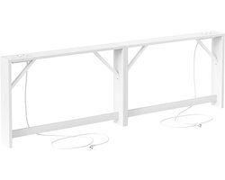 Consoletafel Set - Smal Meubel - Woonkamer Decoratie - Geïntegreerd Laadstation - 200 x 80 cm - Wit