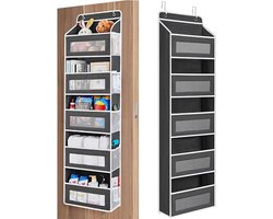 Consumerce® Deur Organizer – Zwart – 5 Vakken – Deurrek – Opbergzak – Opbergtas – Opbergbak – Hangrek Opbergen – Opberg – Opbergrek – Hangorganizer Slaapkamer