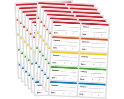 Consumerce® Diepvriesstickers Beschrijfbaar – 100 Stuks – Diepvries Etiketten HACCP – Diepvriesetiketten – Diepvrieszakjes – Keuken Stickers – Verwijderbaar Diepvriesstickers – Voedsel Stift Diepvriesbakjes – Houdbaarheidsetiketten Vriezer