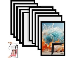 Consumerce® Magnetische A4 Display – 10 Stuks – Menukaarthouder – Prikbord – Magnetisch Frame – Diamond Painting Lijst – Fotolijst – Menu Kaart Houder – Bulletin Standaard – Folderhouder – Kliklijst