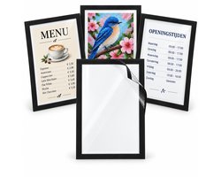 Consumerce® Magnetische A4 Fotolijst - 24 x 33 cm - 4 Stuks - Zelfklevend - Wissellijst - Posterlijst - Menukaarthouder - Posterhouder - Diamond Painting Lijst - Fotohouder - Documenthouder - Menukaarthouder - Folderhouder - Poster Frame