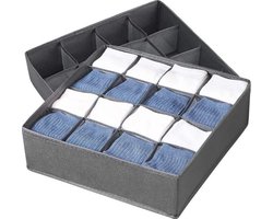 Consumerce® Sokken en Ondergoed Organizer – Lade Verdeler Opbergsysteem – Kleding – Kledingorganizer – Kledingkast Opberger – Ladeverdeler Bakjes – Organiser Opbergbox – Opbergdoos Verdeler Kast – BH