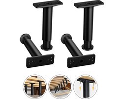 Consumerce® Verstelbare Meubelpoten - Set van 4 - 15-25cm - Zwart - Meubelpoot - Stelpoot - Stelpoten - Stel Poot - Meubelpootjes Verstelbaar – Meubel Kast Tafel Bed Boxspring Potenset – Poot – Poten – Bedpoten - Bedden