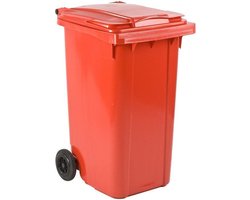Container 240 liter rood - 2 wielen - ESE