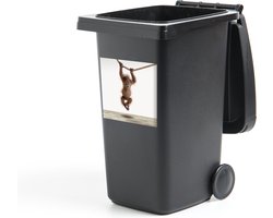 Container sticker Animalprintshop - Baby orang oetan dierenprint kinderkamer Klikosticker - 40x40 cm - kliko sticker - weerbestendige containersticker