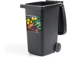 Container sticker Groente - Fruit - Houten kist - 40x40 cm - Kliko sticker