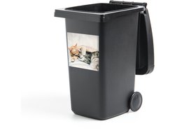 Container sticker Katten - Bank - Woonkamer - 40x40 cm - Kliko sticker