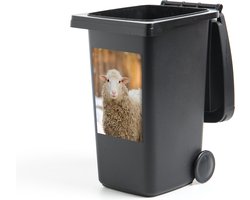 Container sticker Schaap - Sneeuw - Wol - 40x60 cm - Kliko sticker