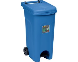 Container 'Urban' - 80 liter - Kliko - Pedaalemmer - Met wielen - Blauw