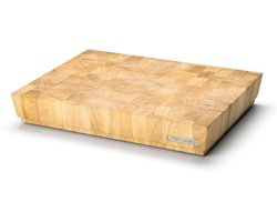 Continenta hakblok, snijplank, snijplank, houten plank, keukenplank, rubberhout, 48 x 36 x 7,3 cm, 4042