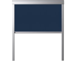 CONTRIO -Verduisterend Rolgordijn passend op VELUX DAKRAAM 134x98 - U04- *Blauw*