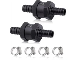 Controleklep voor Brandstof en Water, 10mm, Aluminium Legering, Geschikt voor Diesel en Benzine, 2 Stuks met Veerklem