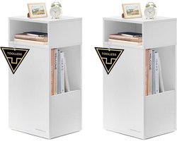 Conway Living® Nachtkastje - Set van 2 Nachtkastjes - Bijzettafel - Smal - Voor Kleine Ruimtes - 3 Lades - Wit 30x60x25 cm - Toolless Assembly – in 10 minuten klaar