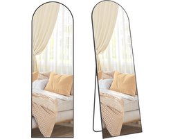 Conway Living® - Passpiegel - Deluxe - Zwart - Passpiegel Staand - Wandspiegel Rechthoek - 160 x 50 cm
