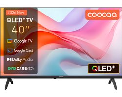 Coocaa 40CGQG40Z - 40 inch - QLED Google TV - Full HD - HDR10 - Frameloos Design - Dolby Audio - WiFi & Bluetooth - Smart TV