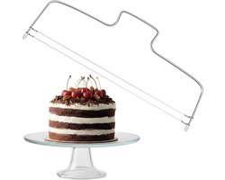Coock Taartsnijder met twee draden - RVS - Taartzaag & Cake snijder - 8 hoogtes