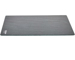 Cook Concept snijplank/serveerplank van glas - rechthoek - zwart marmer print - 40 x 30 cm