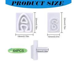 Cookie Cutters voor Taart Decoratie - Set van 64 - Wit - Plastic