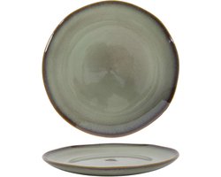 Cookinglife Bordenset Sabi Groen 6-delig – Servies Set 6 Personen – Modern Design Aardewerk – Vaatwasser- & Magnetronbestendig