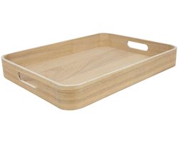 Cookinglife Dienblad Wilgenhout - Serveerblad Serveerplank - Serving Tray - Bruin - Opstaande Rand Lichtgewicht - 35 x 24,5 cm
