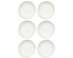 Cookinglife Diepe Borden Cardida - Pastaborden - Pasta Bowl - Aardewerk Off White - Vaatwasserbestendig en Magnetronbestendig - 20 cm, 6 Stuks