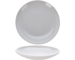 Cookinglife Dinerbord Porselein Ø 27 cm - 4 Stuks - Strak Modern Bord Wit