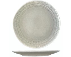 Cookinglife Dinerborden Nola Taupe – Ø 27 cm – 6 Stuks – Steengoed Servies met Taupekleurig Reageerglazuur – Perfect voor Hoofdgerechten – Stijlvol en Praktisch voor Elke Tafelsetting