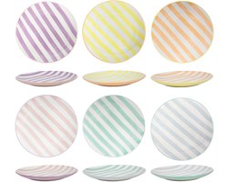 Cookinglife Dinerborden Spring Vibes 6-delig – Aardewerk Pastel – Vaatwasser-, Magnetron- & Ovenbestendig