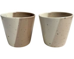 Cookinglife - Koffiekopjes - Senseo Kopjes - Coffee Cups Aardewerk - Leem Vaatwasserbestendig - 200 ml, 6 Stuks