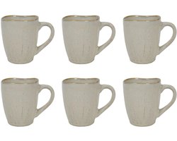 Cookinglife Koffiemokken Linen Beige 340 ml – 6 stuks