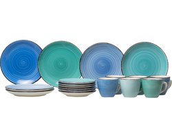 Cookinglife Koffieset Ocean Blue 18-delig