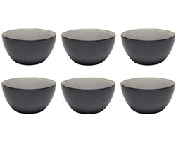 Cookinglife Kommen Nola - Soepkom & Mueslikom - Aardewerk Bowl - Warm Grey - Vaatwasser En Ovenbestendig - Ø 14 cm, 6 Stuks