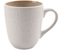 Cookinglife Mokken Nola Sand 350 ml - Set Van 6 - Thee En Koffiemok - Mugs - Aardewerk Zand - Vaatwasser En Magnetronbestendig
