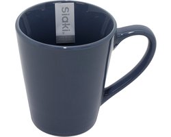 Cookinglife Mokken Siaki - Wit / Blauw / Grijs 350 ml - Porselein - 6 stuks