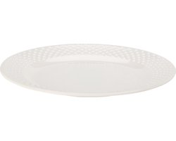 Cookinglife Ontbijtbord - Melamine Wit Voor Ontbijt En Dessert - Breakfast Plate - Breukbestendig Lichtgewicht - 21 cm