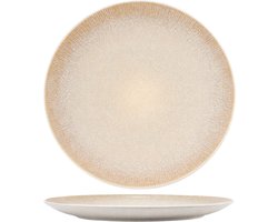 Cookinglife Ontbijtborden Nola Sand Beige – Set van 6 Ø 21 cm – Aardewerk Reactive Glazuur – Vaatwasser- & Magnetronbestendig