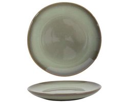 Cookinglife Ontbijtborden Sabi Groen – Set van 6 Aardewerk – Vaatwasser- & Magnetronbestendig, Authentieke Handgemaakte Uitstraling