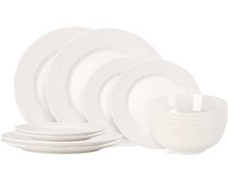 Cookinglife Serviesset CampVibe 12-delig - Servies Set 4 Personen - Modern Design Melamine - Vaatwasser- & Magnetronbestendig