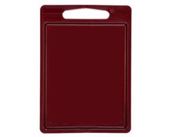 Cookinglife snijplank bruin - kunststof snijplank met sapgeul - vaatwasserbestendig - dubbelzijdig - 35 x 25 x 0.85 cm - O.a. voor vlees, groente en brood