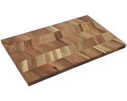 Cookinglife Snijplank Pure Wood - Serveerplank Acaciahout - Tapasplank - Borrelplank - Kaasplank - Hapjesplank - Serving Board - Cutting Board - Houten Serveerplank - Messenvriendelijk - Antibacterieel Handwas - 40 x 25 cm