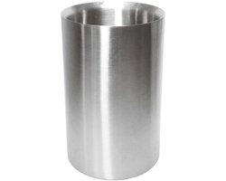 Cookinglife Wijnkoeler Dubbelwandig - Fleskoeler - Wine Cooler - RVS Zilver - Koelt Zonder IJs - Ø 12 cm