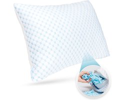 Cool-Cloud Adjustable Height with Gel Granules 70 x 50 cm Bed Pillow - Support and Neck Pillow for Side Sleepers - Breathable and Comfortable
