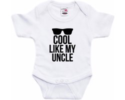 Cool like my uncle cadeau - baby - oom - rompertje - wit - jongen meisje - Babykleding 92