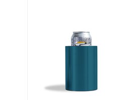 Coolenator Bier Cadeauset – Bierkoeler voor Blikjes + Extra Vriesbullet – Zonder ijs – Cadeau voor Bierliefhebber – Metallic Blauw